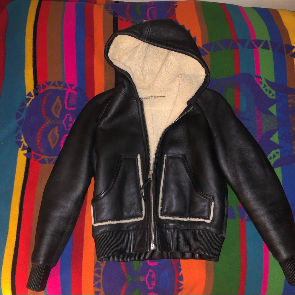 Coach leather/shearling jacket